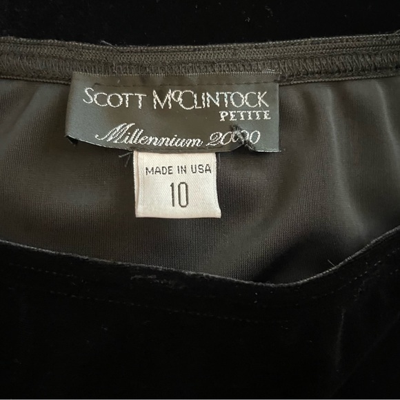 Scott Mclintock Millennium 2000 Vintage Black Velvet Maxi Skirt Size 10P - Picture 2 of 5